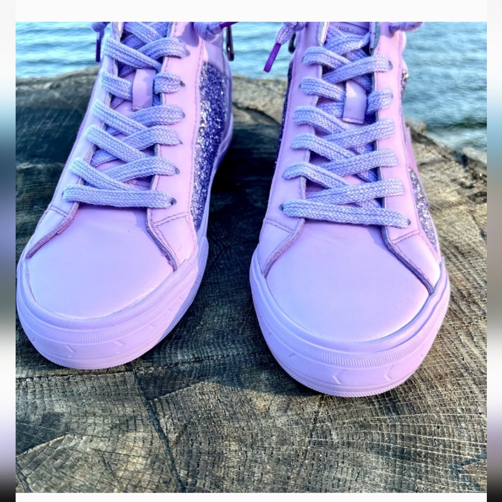 πVINTAGE HAVANA'S LIMITED EDITION BNIB DIP DYE PURPLE ALEXIS SNEAKERS SIZE 6 - Picture 5 of 15